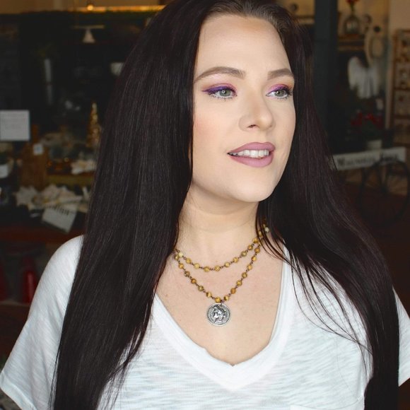 Double Trouble Layer Necklace-Brn - Picture 2 of 3